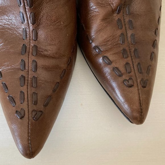 Zambrelli Brown Leather Boots - Picture 9 of 16